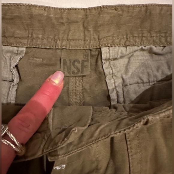 NSF Khaki GREEN Shorts. Low rise. 100% cotton. Size 26 - Picture 3 of 3